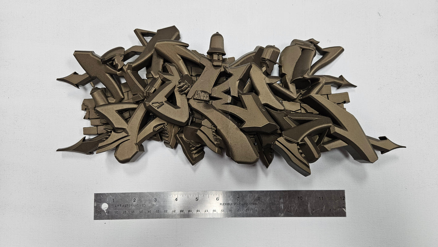 Totem's Body Style Graffiti Sculpture.