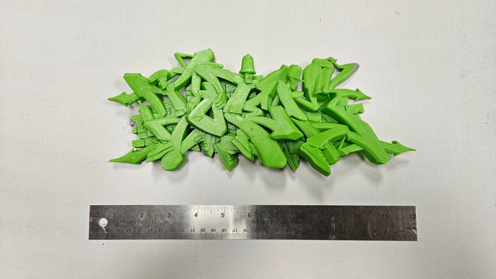 Totem's Body Style Graffiti Sculpture Green