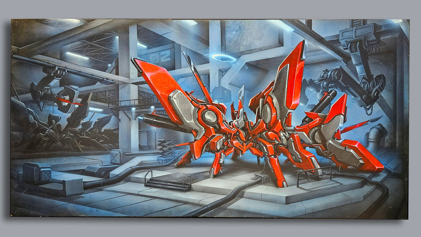 LetterMech in the Hanger afterhours Canvas